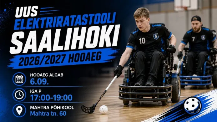 Elektriratastooli saalihokiklubi Estonian Wolves alustab uut hooaega ja ootab uusi mängijaid